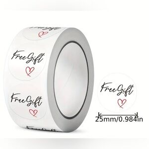 ❄️ 500 Roll of White Free Gift Stickers